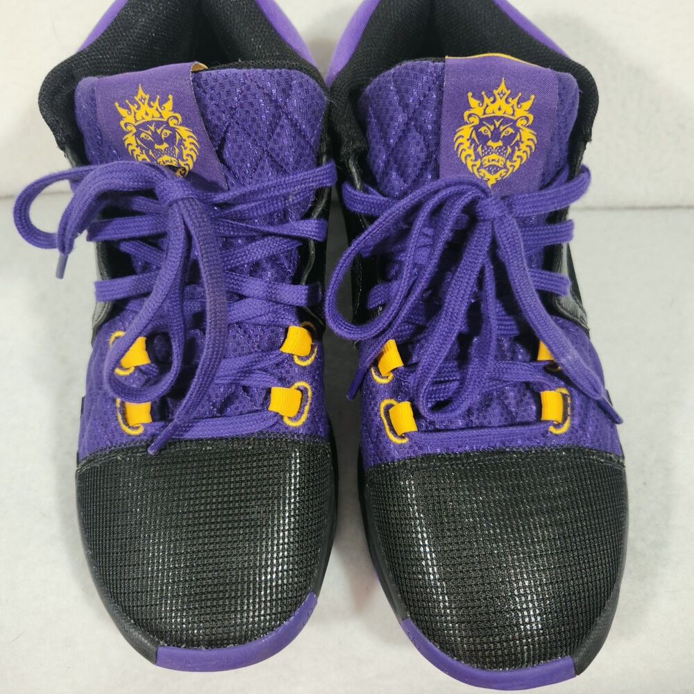 Nike Lebron Witness 8 VIII Black Purple Gold Mens Shoes Size 8.5 FB2239-001